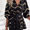 Women's Clothing Temperament Printed Long Sleeve Shirt Skirt