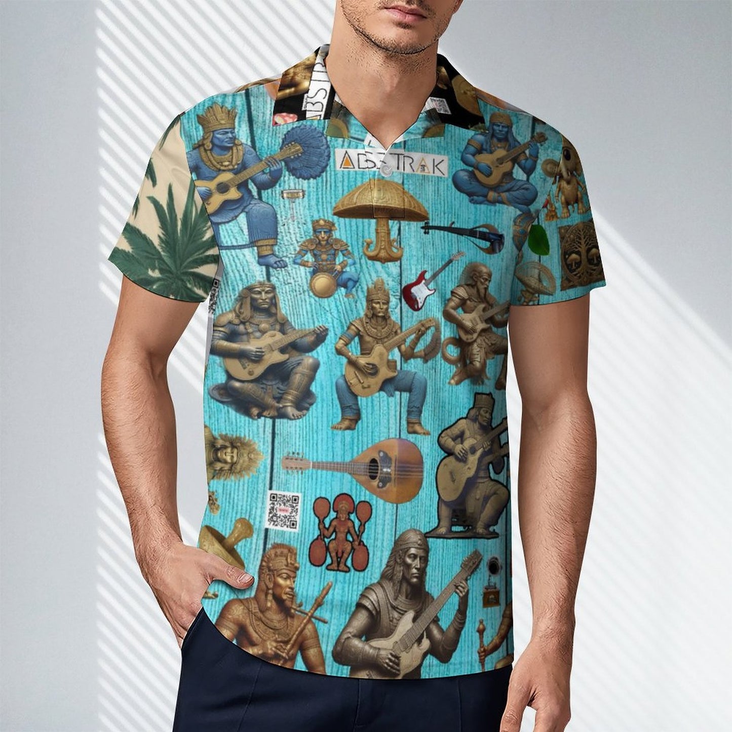 Short Sleeve Men's POLO T-shirt (All-Over Printing)