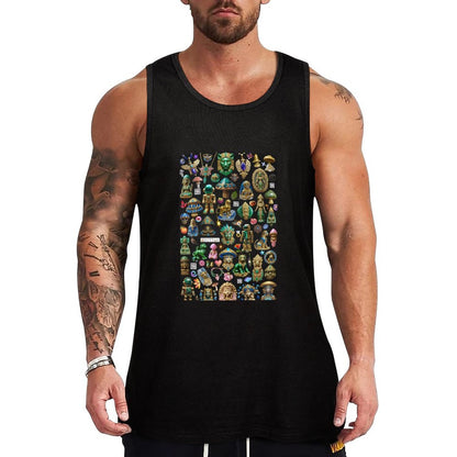 DTG 150gsm Custom Printed Tank Tops for Men Muscle Tees