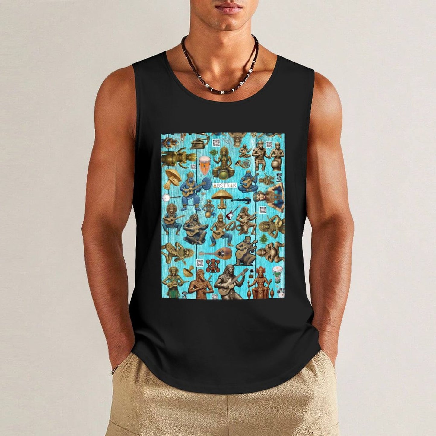 DTF 160gsm Men's Cotton Tank Top BX (Front Printing)