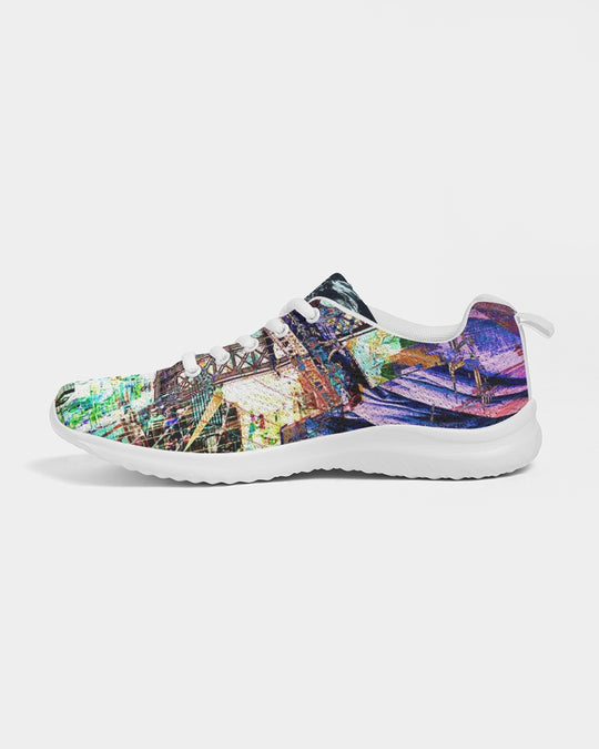 Obsidian Dreamscape Abstract Design Men's Athletic Shoe