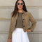 Casual Brown Lapel Pocket Suede Leather Jacket Fashion Woman Single Button Long Sleeve Crop Coat 2024 Lady Autumn Street Outwear