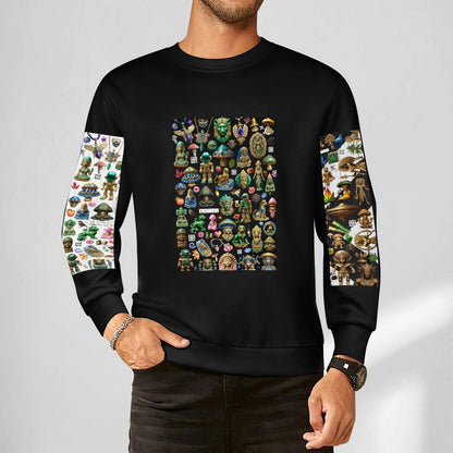 DTF 250gsm Cotton Men's Sweatshirt (Dual-sided+Sleeve Printing)