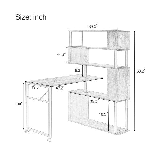 Home Office Computer Desk L-shaped Corner Table