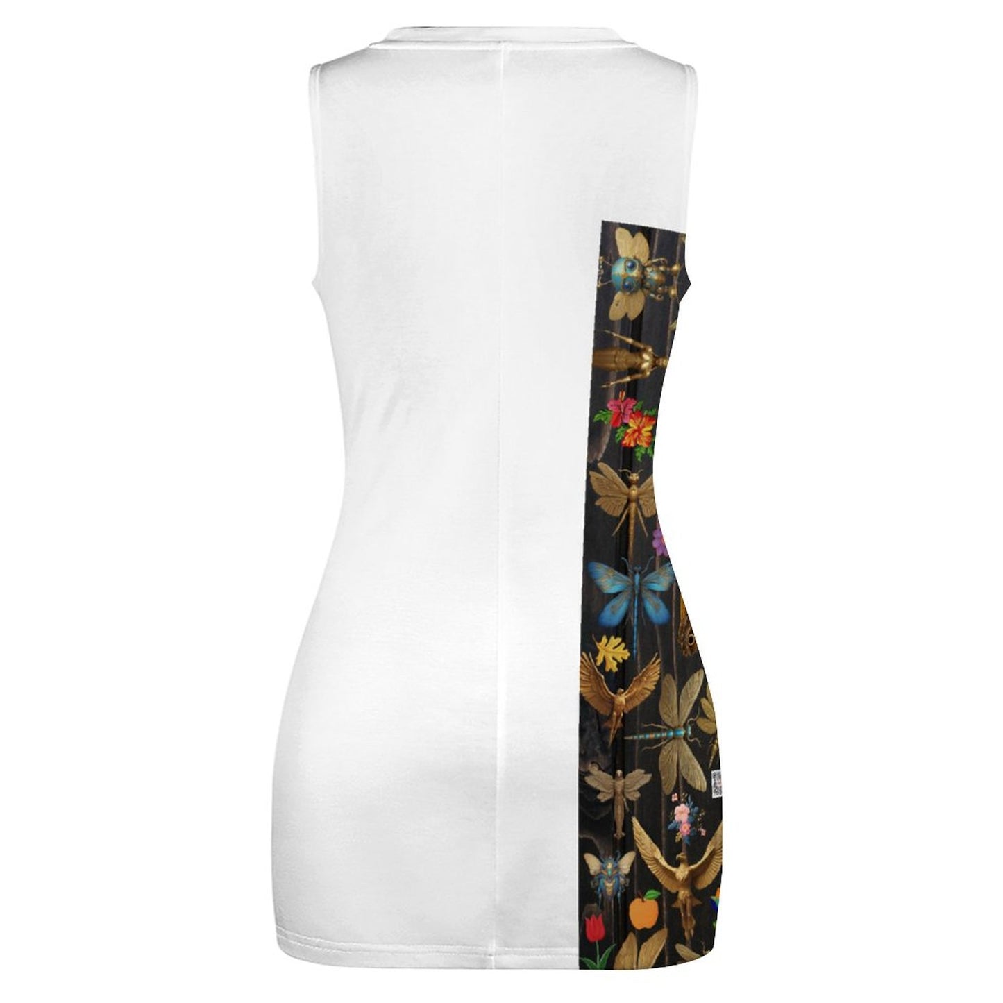 Cutout Bodycon Slim Fit Dress BEQ (All-Over Printing)