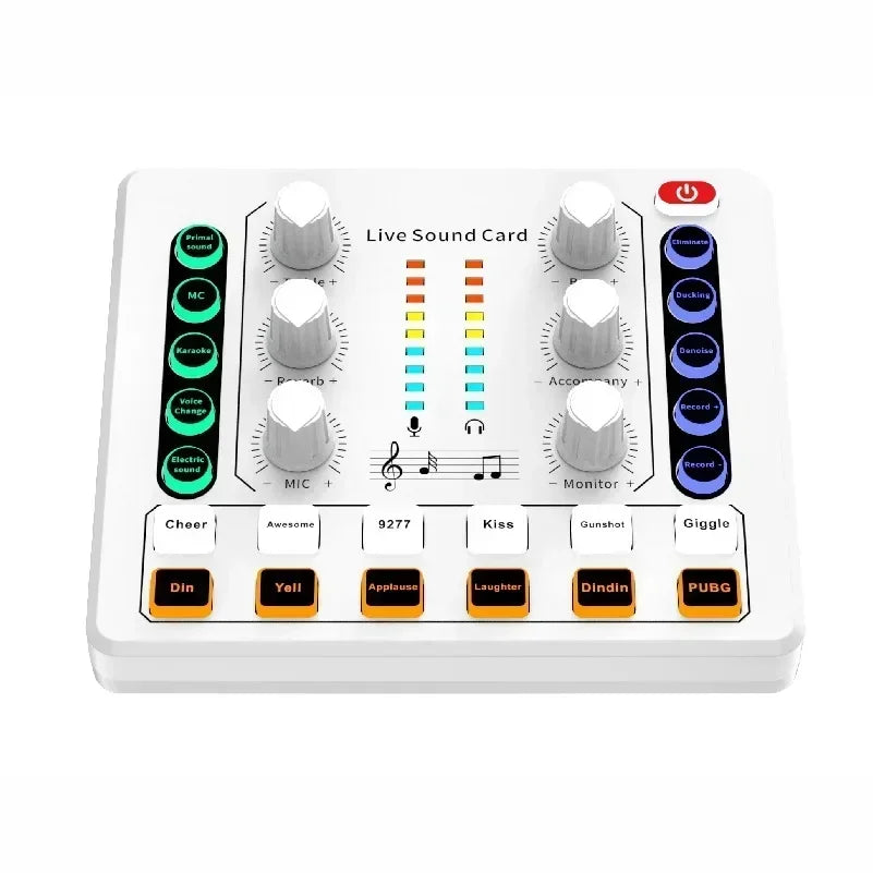 Gaming Audio Mixer,Streaming 4-Channel RGB Mixer with XLR Microphone Interface,for Game Voice,Podcast,AmpliGame SC3