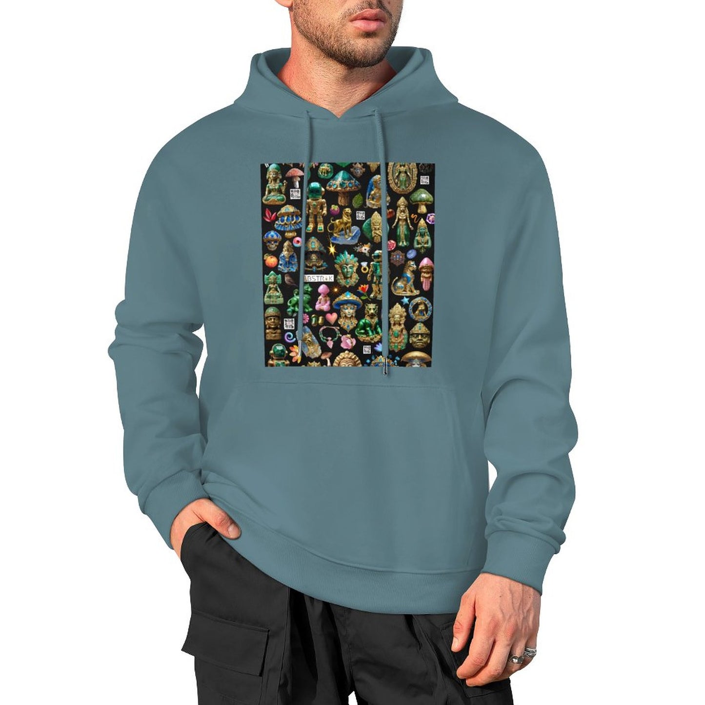 DTF 250gsm Cotton Men's Hoodie with Pocket (Front Printing)