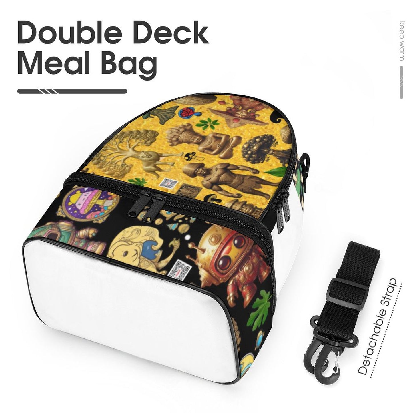 Two-Compartment Insulated Lunch Tote Bag (All-Over Printing)