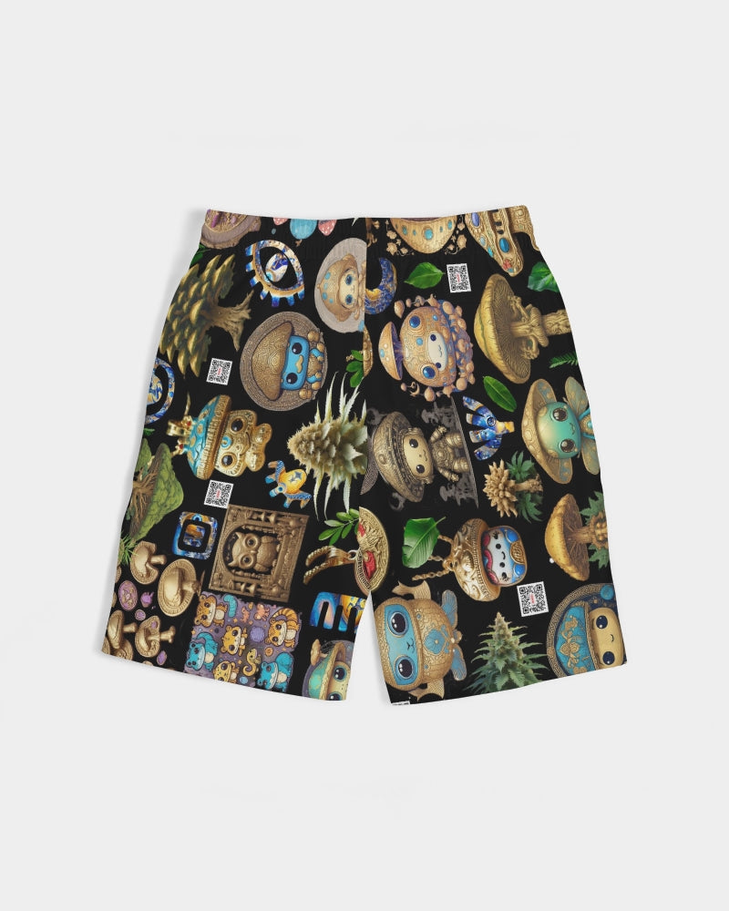 Mushroom Abstak Collection Boys  All-Over Print Swim Trunk