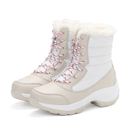 Snow Boots Women Fur Shoes Woman Platform Boots For Women Plush Keep Warm Women's Boots Flat Plus Size Botas Mujer Winter Shoes