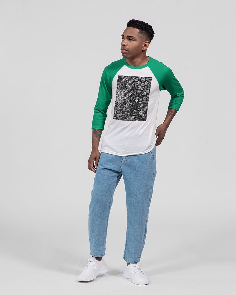 Abstraknyc Unisex Three-Quarter Sleeve Baseball Tee | Bella + Canvas