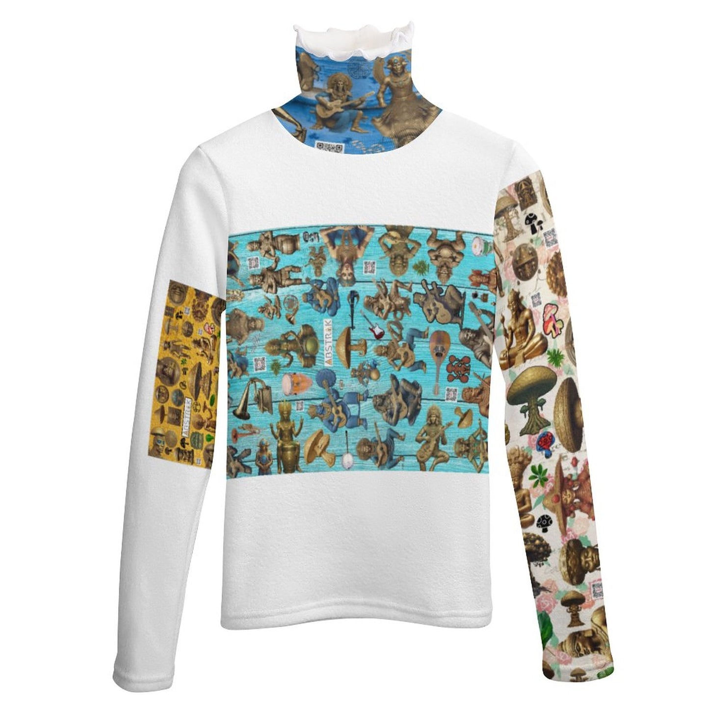 Women Long Sleeve Turtleneck Sweater MY08 (All-Over Printing)