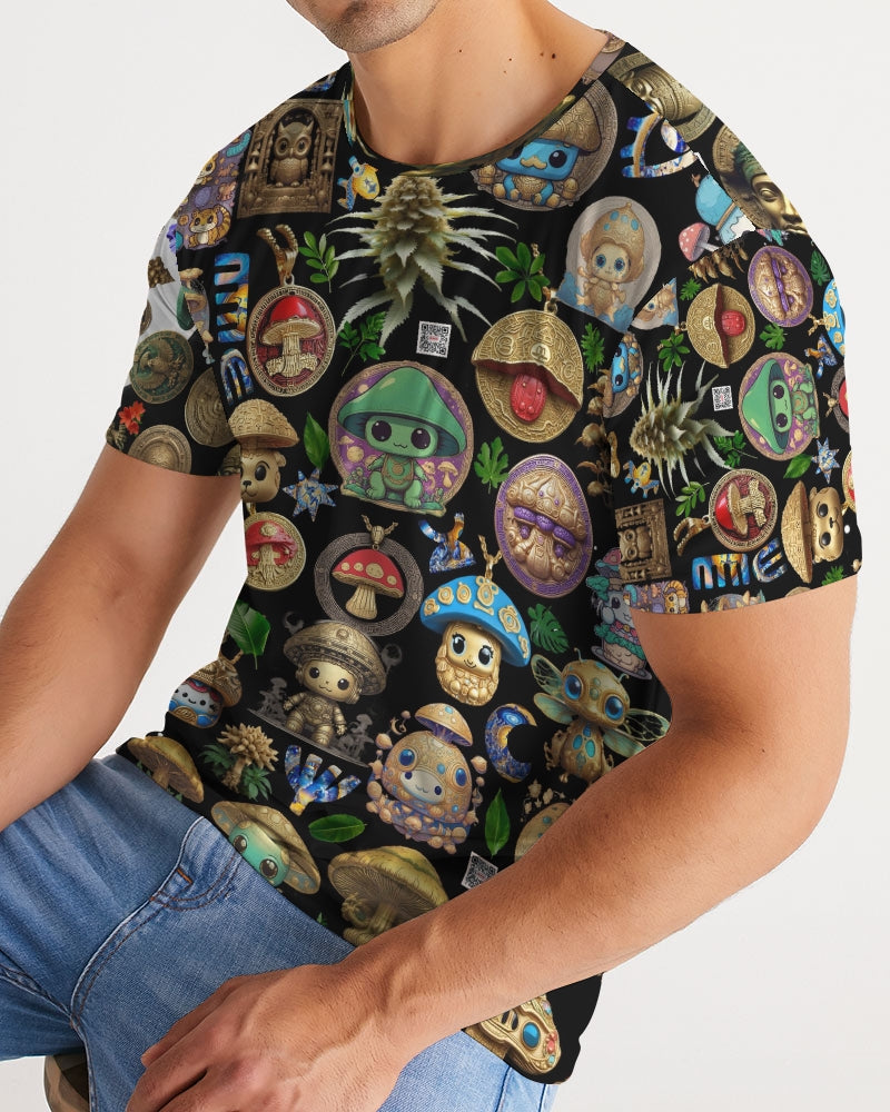 Mushroom Abstak Collection Men's All-Over Print Tee