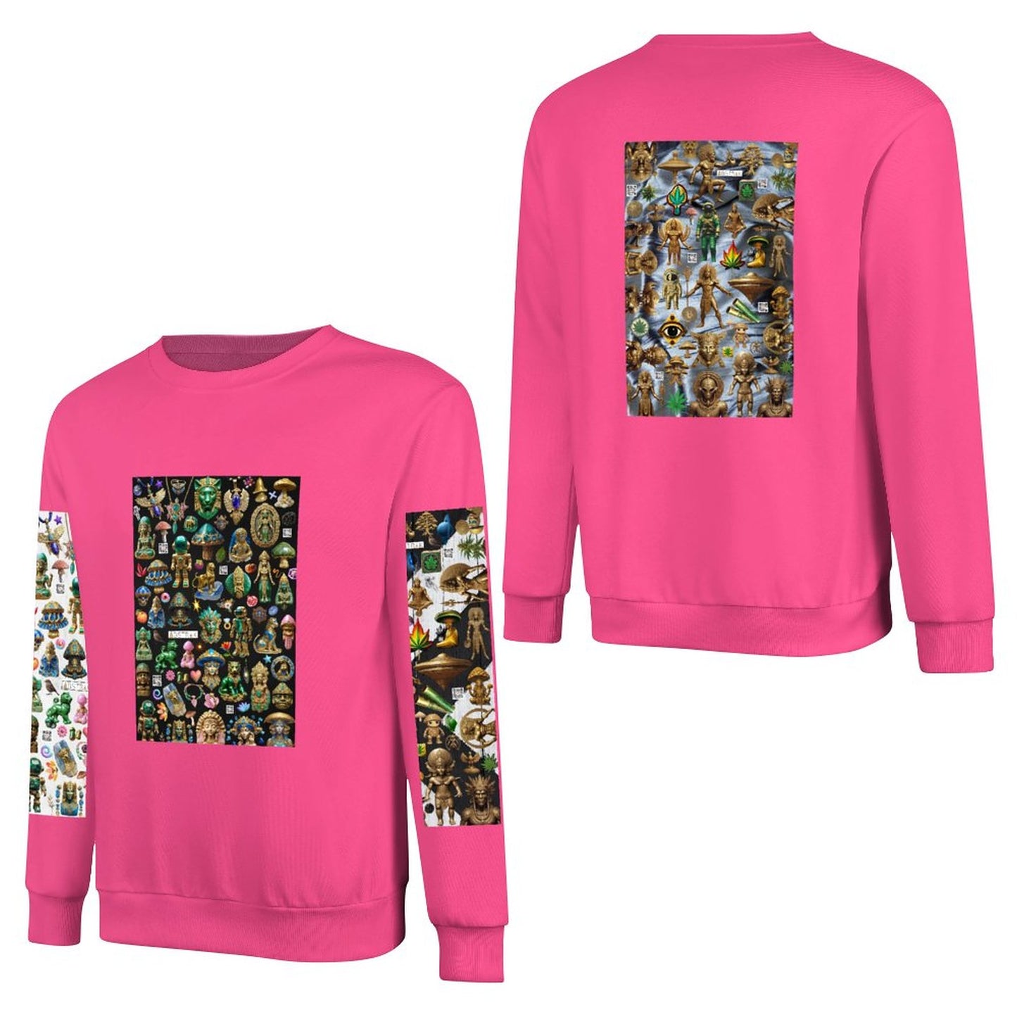 DTF 250gsm Cotton Men's Sweatshirt (Dual-sided+Sleeve Printing)