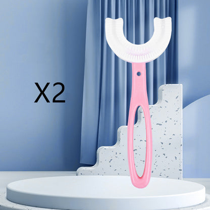 Children's U-shaped Food Grade Soft Rubber Toothbrush