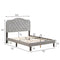 Easy To Assemble - Grey Velvet - Platform Bed - Queen