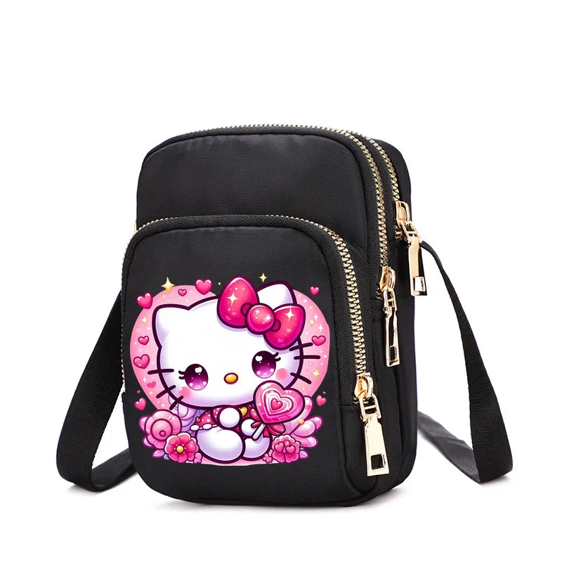 HelloKittys Women Shoulder Bag Small Multifunction Handbag Casual Tote Female Crossbody Bag  Messenger Bags Anime Purse Pouch