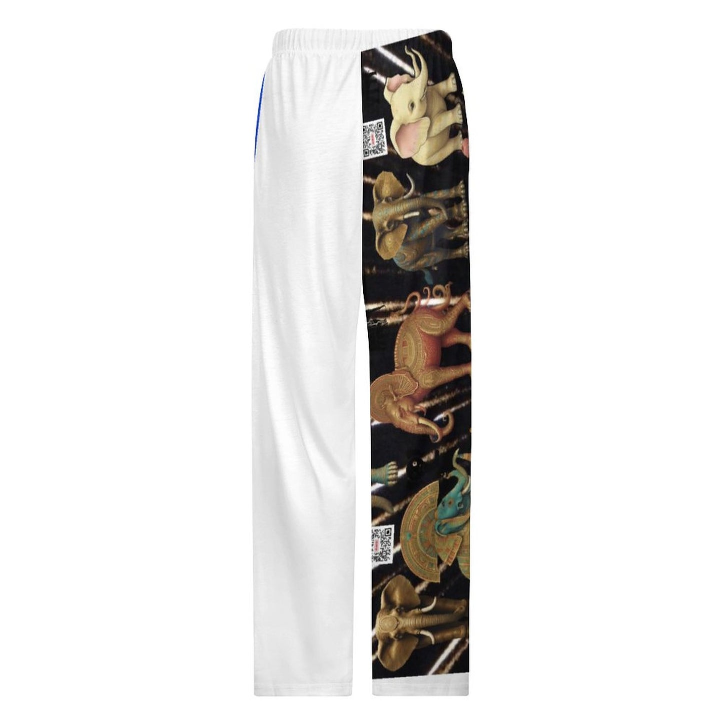 170gsm Faux Cotton Drawstring Women Wide Leg Pajamas Pants LM072 (All-Over Printing)