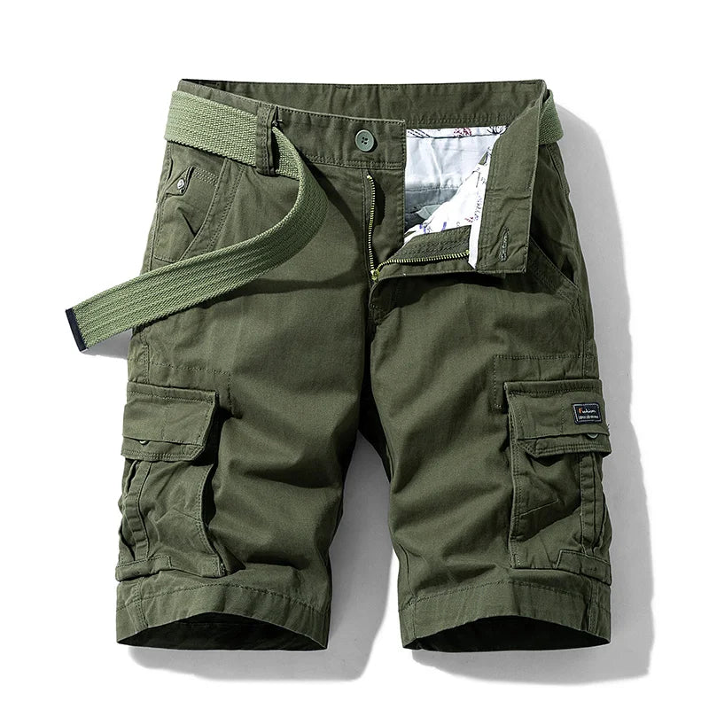 2024 New Spring Summer Men Cargo Shorts Cotton Relaxed Fit Breeches Bermuda Casual Short Pants Clothing Social Cargo Short Men