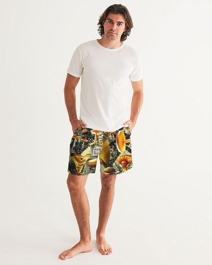 Illustration Abstrak Men's All-Over Print Swim Trunk