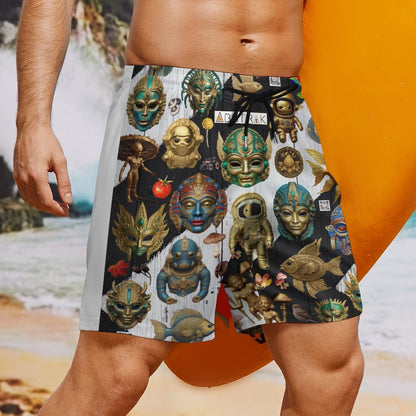 Men's Beach Shorts with 4 Pockets