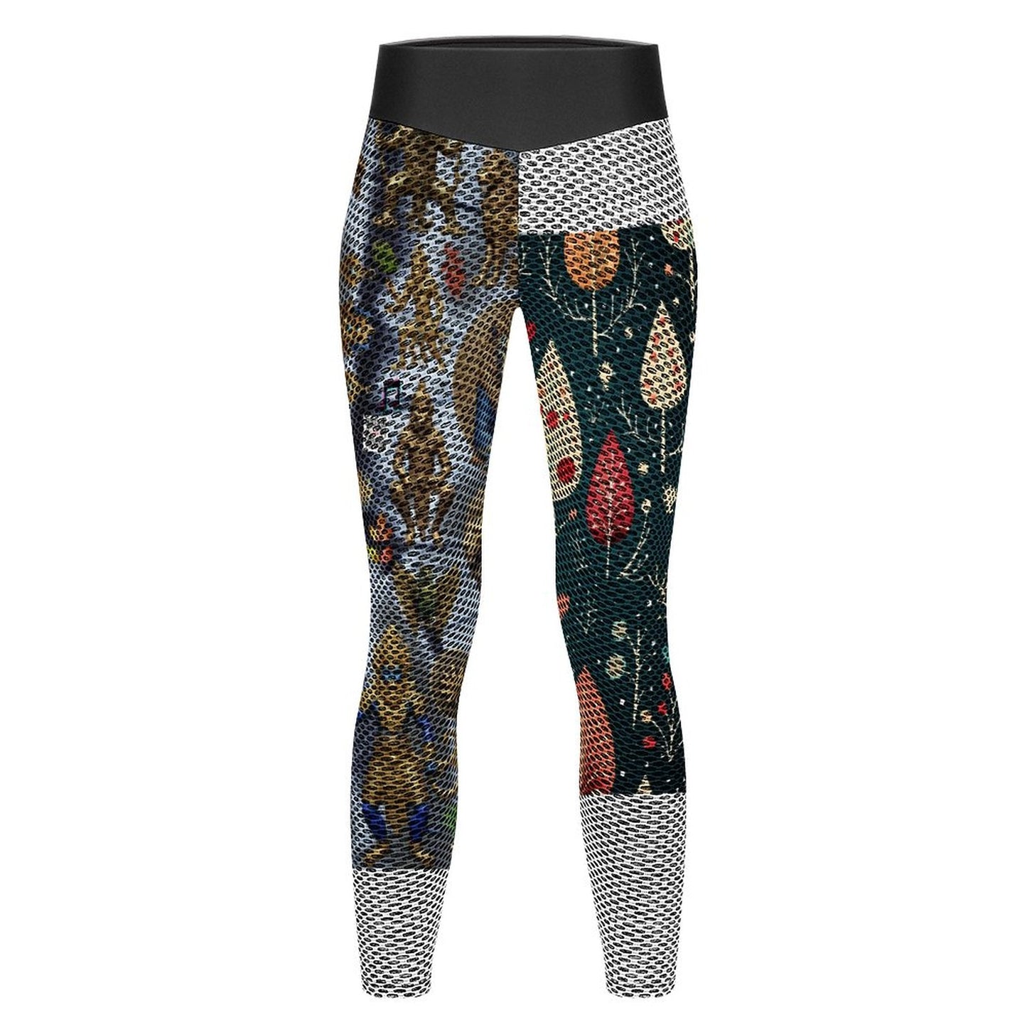 Custom Printed Honeycomb Textured Yoga Pants for Women (All-Over Printing)