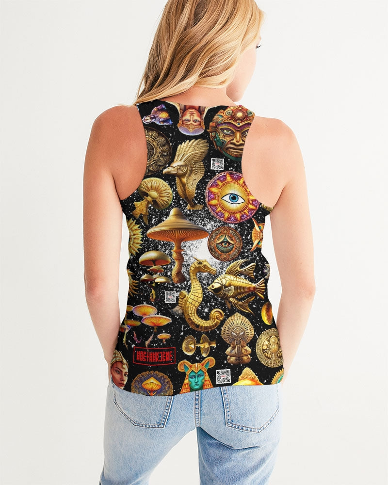 Eye and Face Abstrak Women's All-Over Print Tank