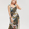 Abstrak dragonfly Women's All-Over Print Tie Strap Split Dress