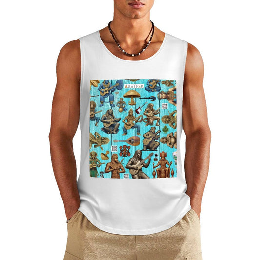 DTF 160gsm Men's Cotton Tank Top BX (Front Printing)