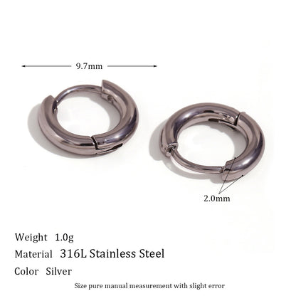 All-match Ear Clip Ear Hoop Jewelry Niche Stainless Steel Plated 18K Ear Accessories For Her