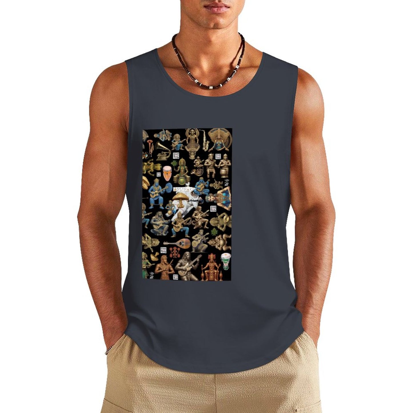 DTF 160gsm Men's Cotton Tank Top BX (Front Printing)