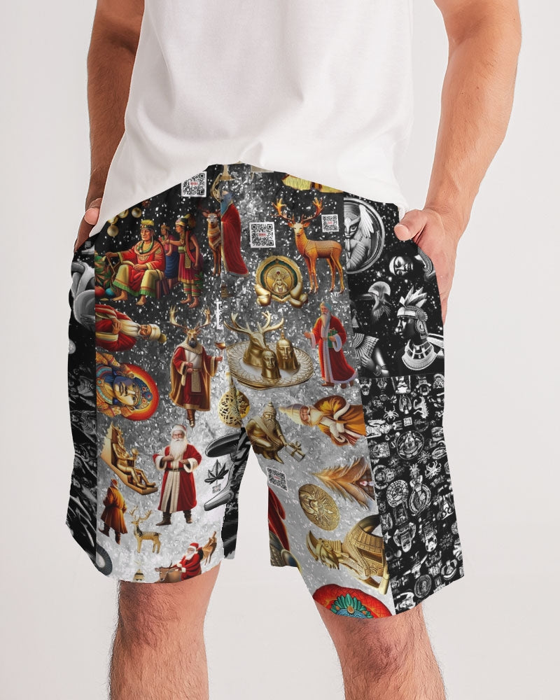 Matrix Vison Men's All-Over Print Jogger Shorts