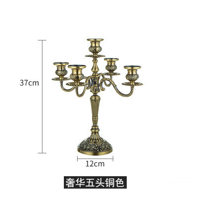 Metal Candlestick 3 Arms Tall Candle Holder Candelabra Candle Stand