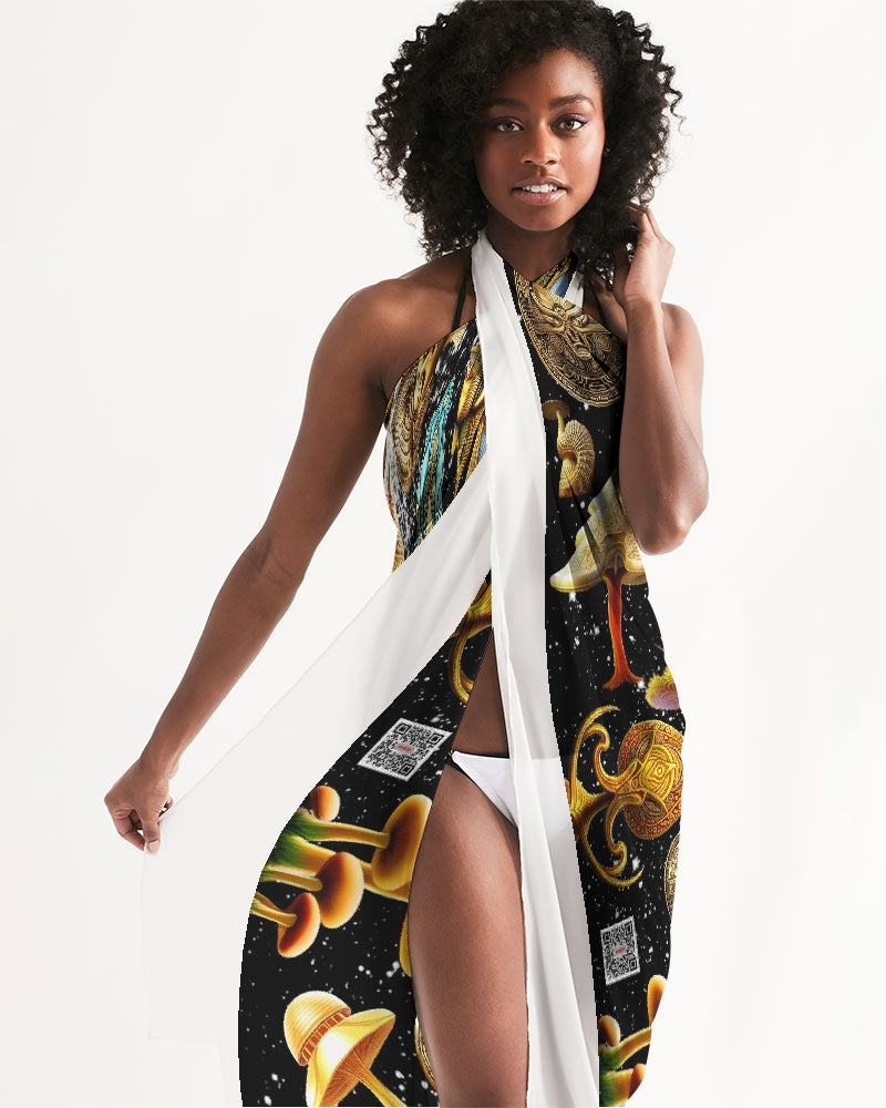 Nature Abstrak All-Over Print Swim Cover Up