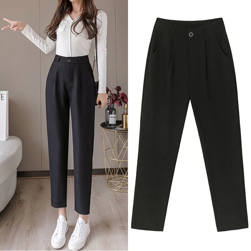 2023 Summer New Thin Jacket Blazer Casual Wide Leg Pants Two Piece Elegant Women's Pants Set Office Outfits Business Clothing