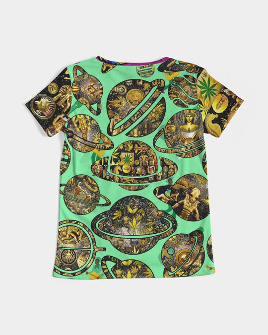 Ancient Abtsrak Women's All-Over Print V-Neck Tee