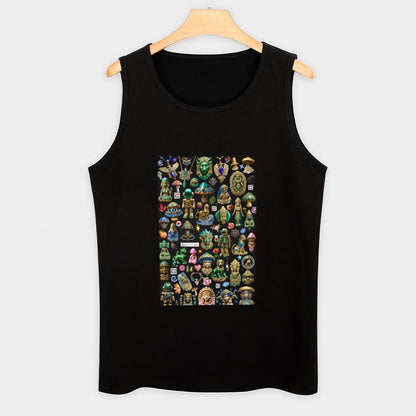 DTG 150gsm Custom Printed Tank Tops for Men Muscle Tees