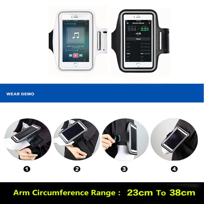 Mobile Phone Bag Case for Running Bracelet Holder for Xiaomi Pocophone F1 Mi  iPhone 15 13 12 11 Huawei P40 Samsung Armband Case