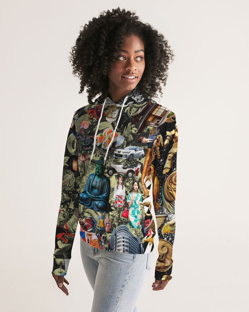 Trendy Abstrak Pattern Women's All-Over Print Hoodie