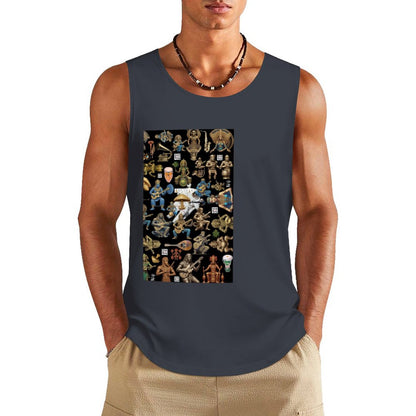 DTF 160gsm Men's Cotton Tank Top BX (Dual-sided Printing)