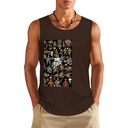 DTF 160gsm Men's Cotton Tank Top BX (Dual-sided Printing)