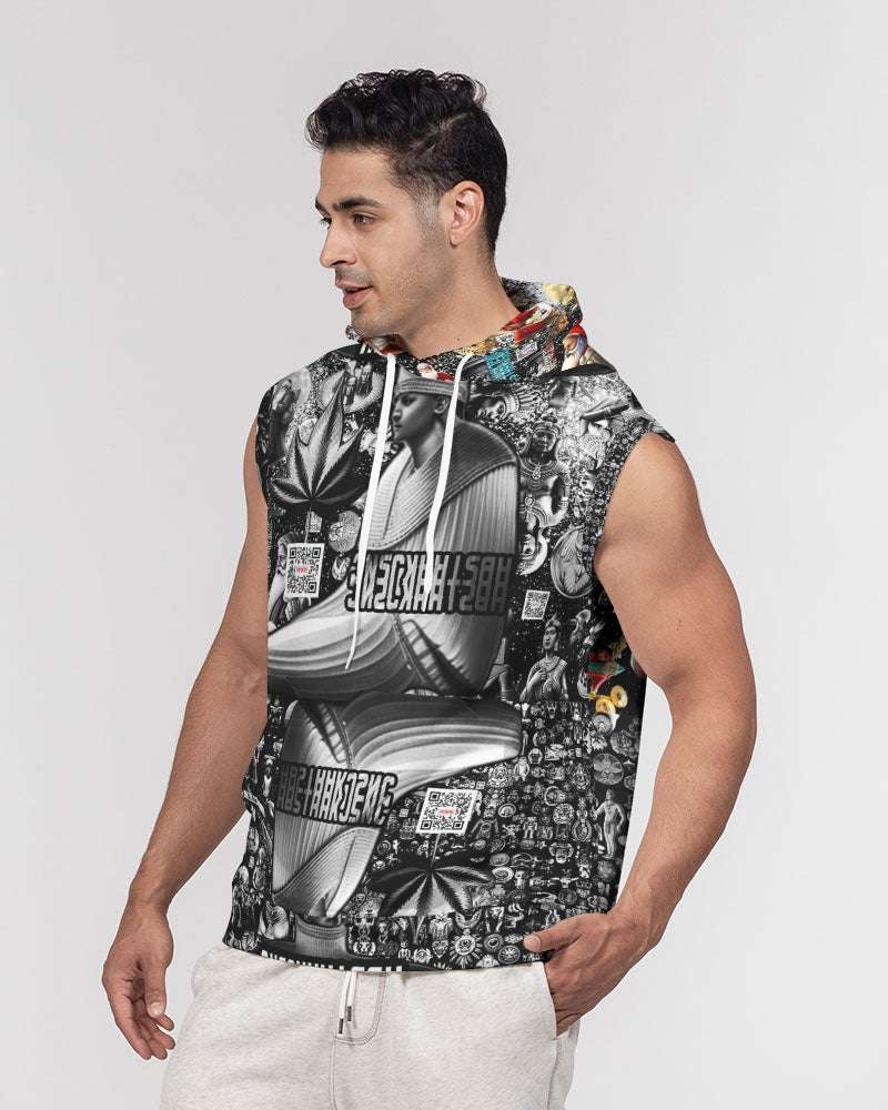 Matrix Vison Men's All-Over Print Heavyweight Sleeveless Hoodie