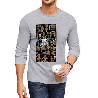 DTG 180gsm Men's Crewneck Long Sleeve T-shirt (Front Printing)