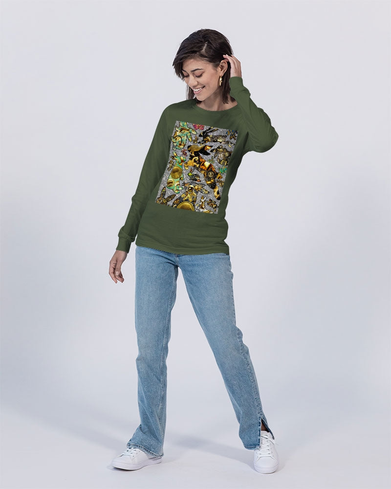 Robotic Abstrak Unisex Jersey Long Sleeve Tee | Bella + Canvas