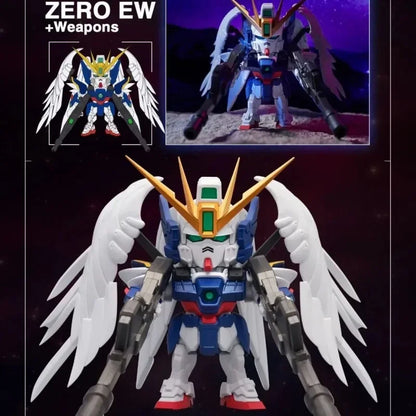 Bandai  Blind Box Original Wing Zero Ew Qmsv-mini Seriestrendy Figure Mystery Box Gratis Model Toy Collection Gift