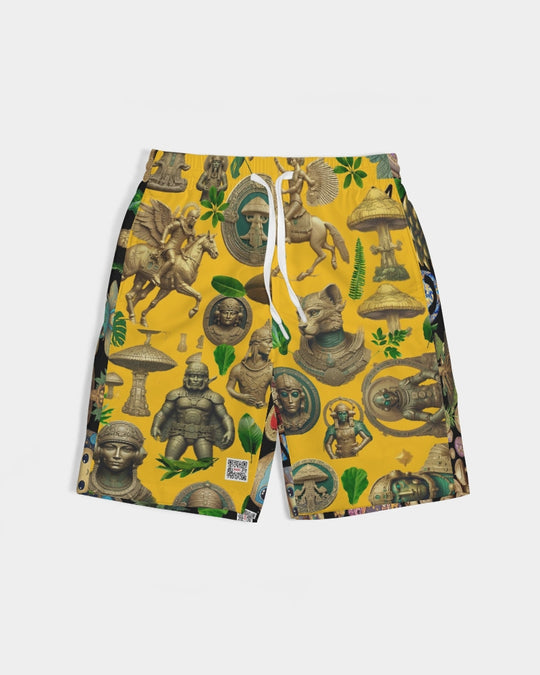 Mushroom Abstak Collection Boys  All-Over Print Swim Trunk