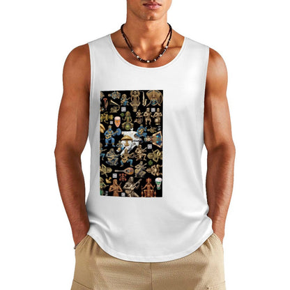 DTF 160gsm Men's Cotton Tank Top BX (Dual-sided Printing)