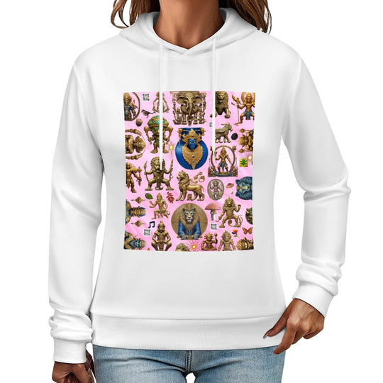 DTG 255gsm Cotton Printed Hoodie for Women (Front Printing)