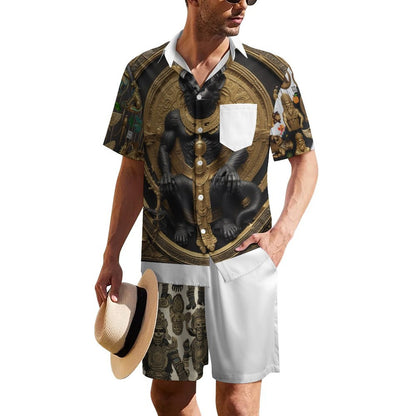 Short Sleeve Shirt and Shorts Set B339D1P (All-Over Printing)