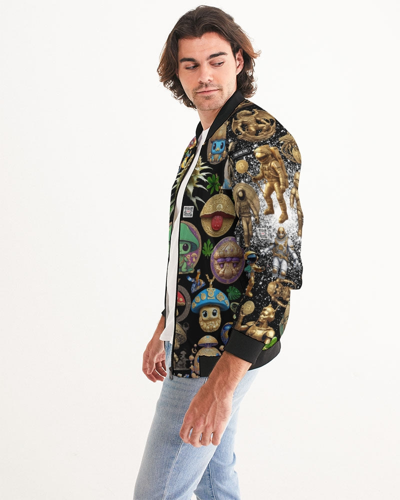 Mushroom Abstak Collection Men's All-Over Print Bomber Jacket